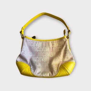 Designer Just Cavalli Yellow and Lavender Women's Bag